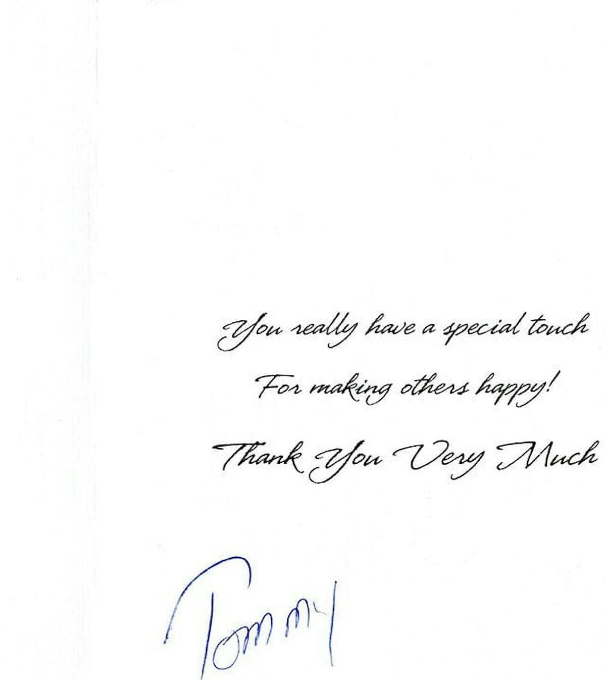 Thank you note expressing appreciation and gratitude.