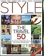 Magazine cover featuring travel highlights and recommendations.
