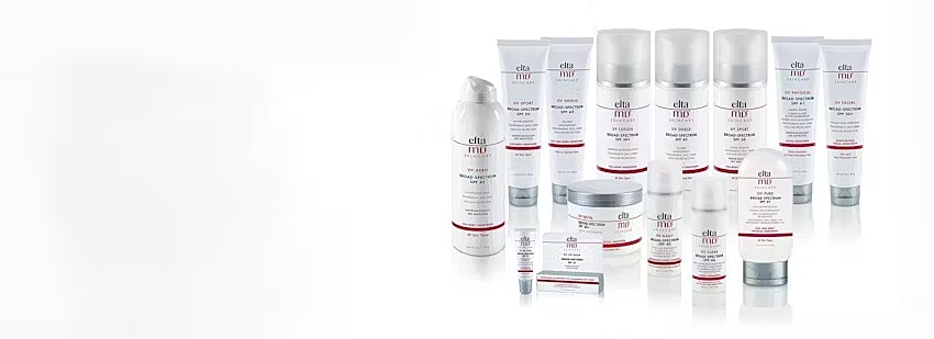 Skincare products from EltaMD collection.