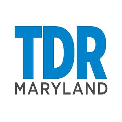 TDR Maryland logo in blue and gray.