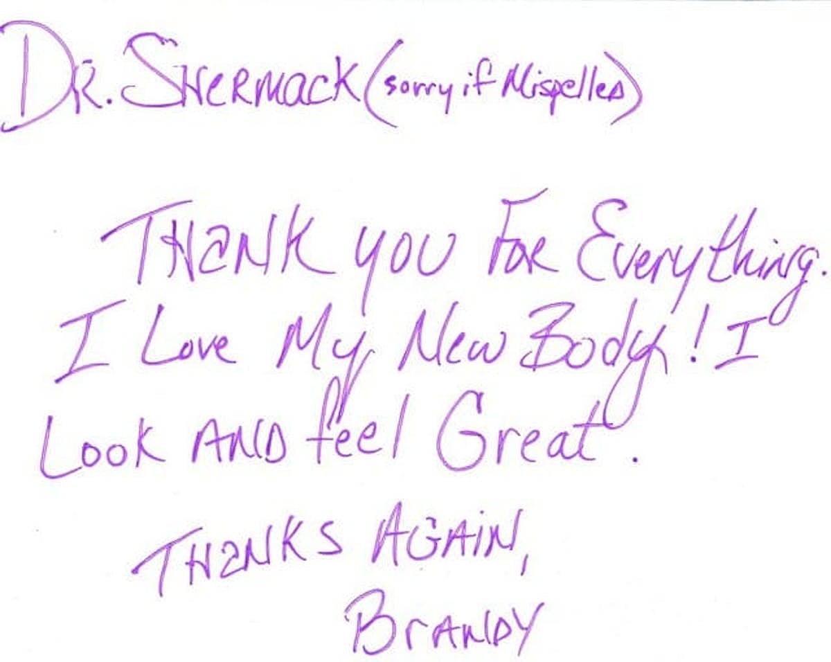 Thank you note expressing gratitude and joy