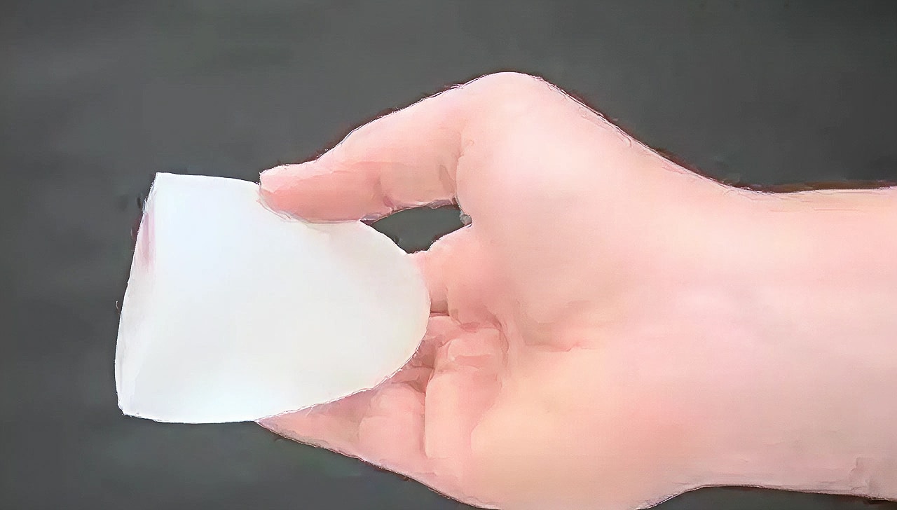 Woman speaking in an office setting.